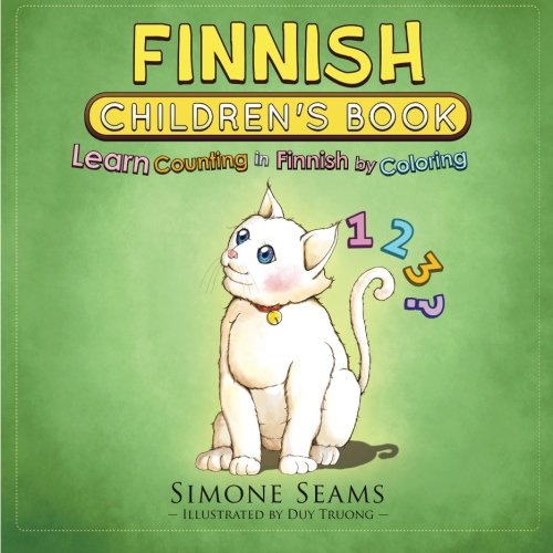 Finnish Children's Book: Learn Counting in Finnish by Coloring